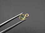 Peridot 18K Gold Filled Bezel 4mm, Single Connector, Peridot Charm