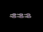 Amethyst Bezel  7x5 mm, Single Connector, Amethyst Bezel, Amethyst  Charm, 925 Sterling Silver(GTG-SBA-14)