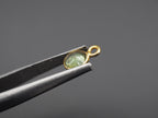 Peridot 18K Gold Filled Bezel 4mm, Single Connector, Peridot Charm