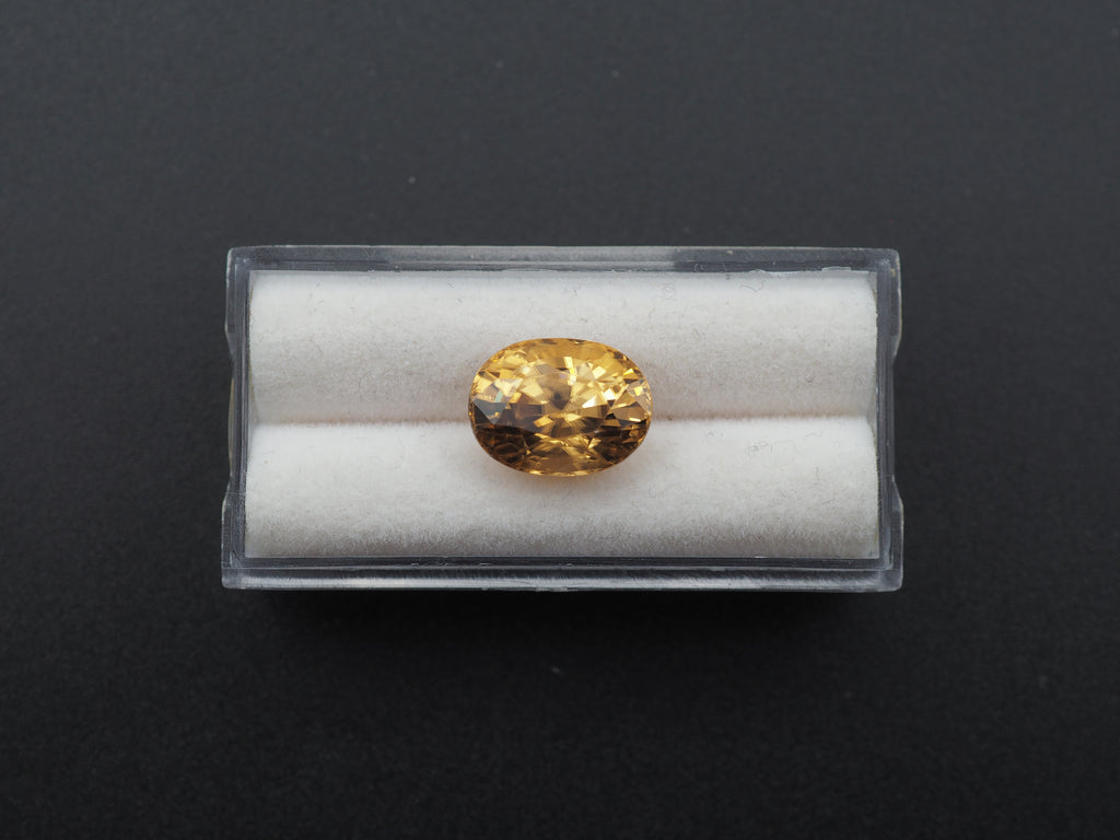 Yellow Zircon Faceted 13 x 9.7mm pair Approximately 9.48 Carat