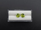 Peridot  Faceted Round Shape 8 mm Matching Pair Approximately 4.18 Carat