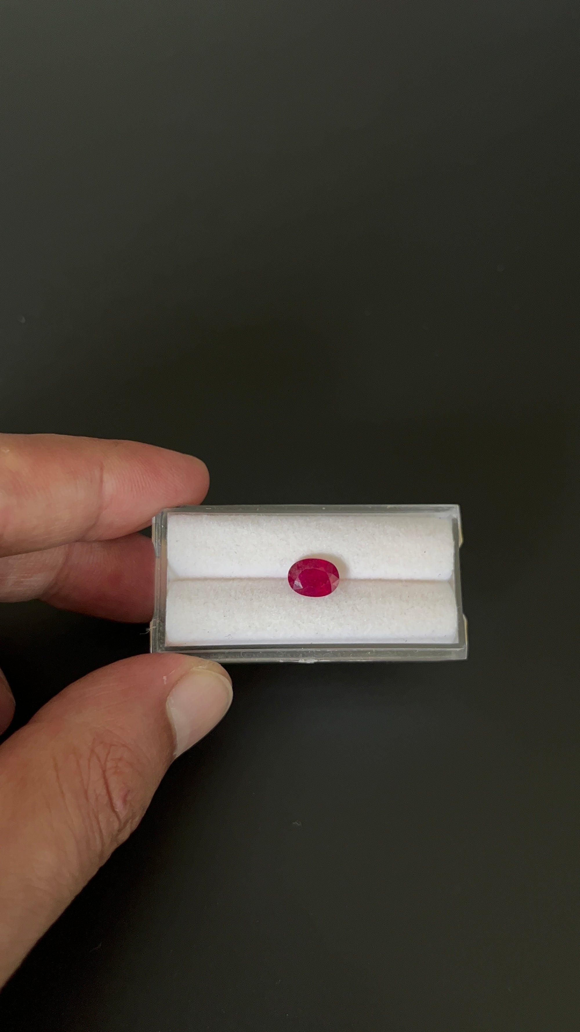 Ruby Faceted Gemstone 8.1x6.1mm