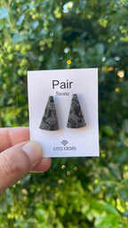 Black Fossil, Cabochon Matching Pair 25x15 mm, Approximately 21 carat (GTG-MBF-7)