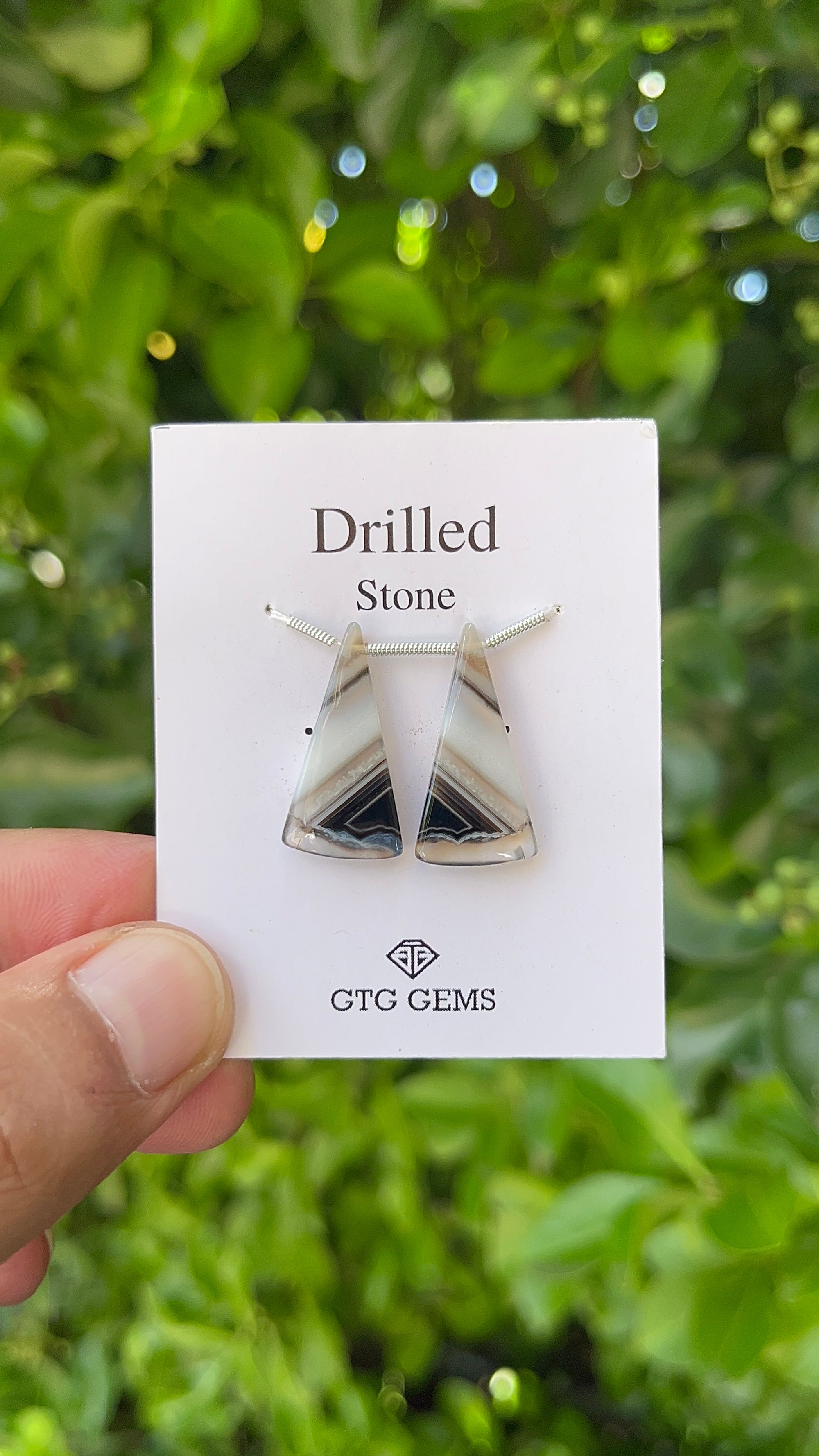 Suleimani Agate, Cabochon Drilled 24x12 mm Approximately 13.50 Carat (GTG-DMS-9)