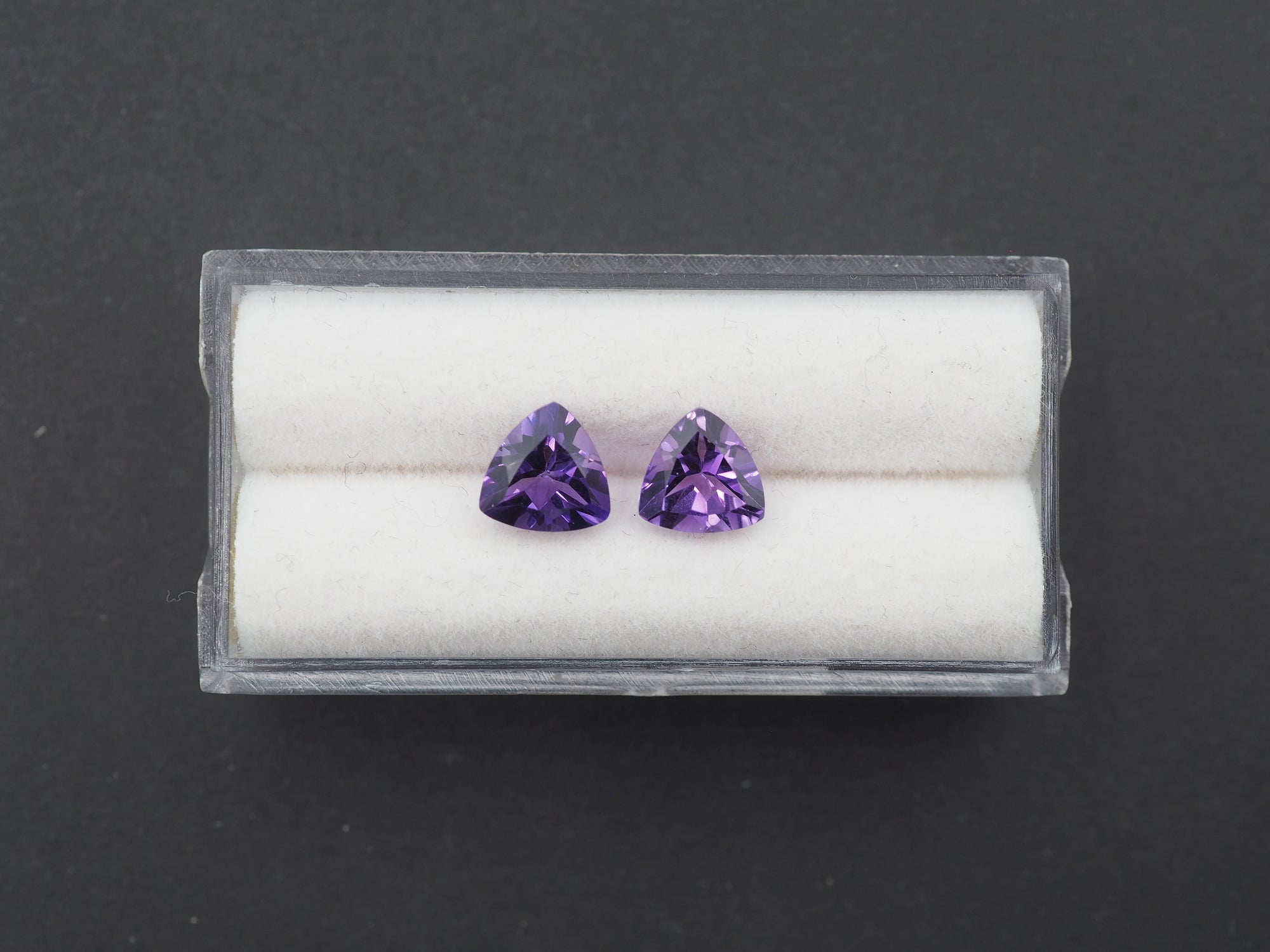 Amethyst Faceted 7x7 mm Matching Pair Approximately 2 Carat (GTG-AM-70)