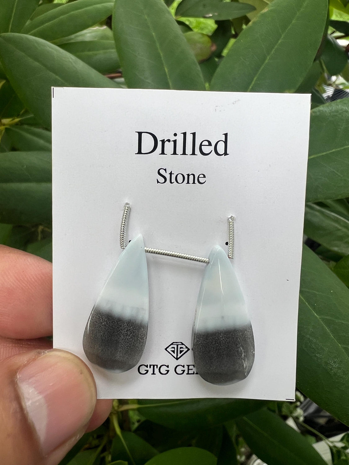 Drilled Blue Opal Cabochon, 29x12.5mm Approximately 22.0 Carat (GTG-DOP-35)
