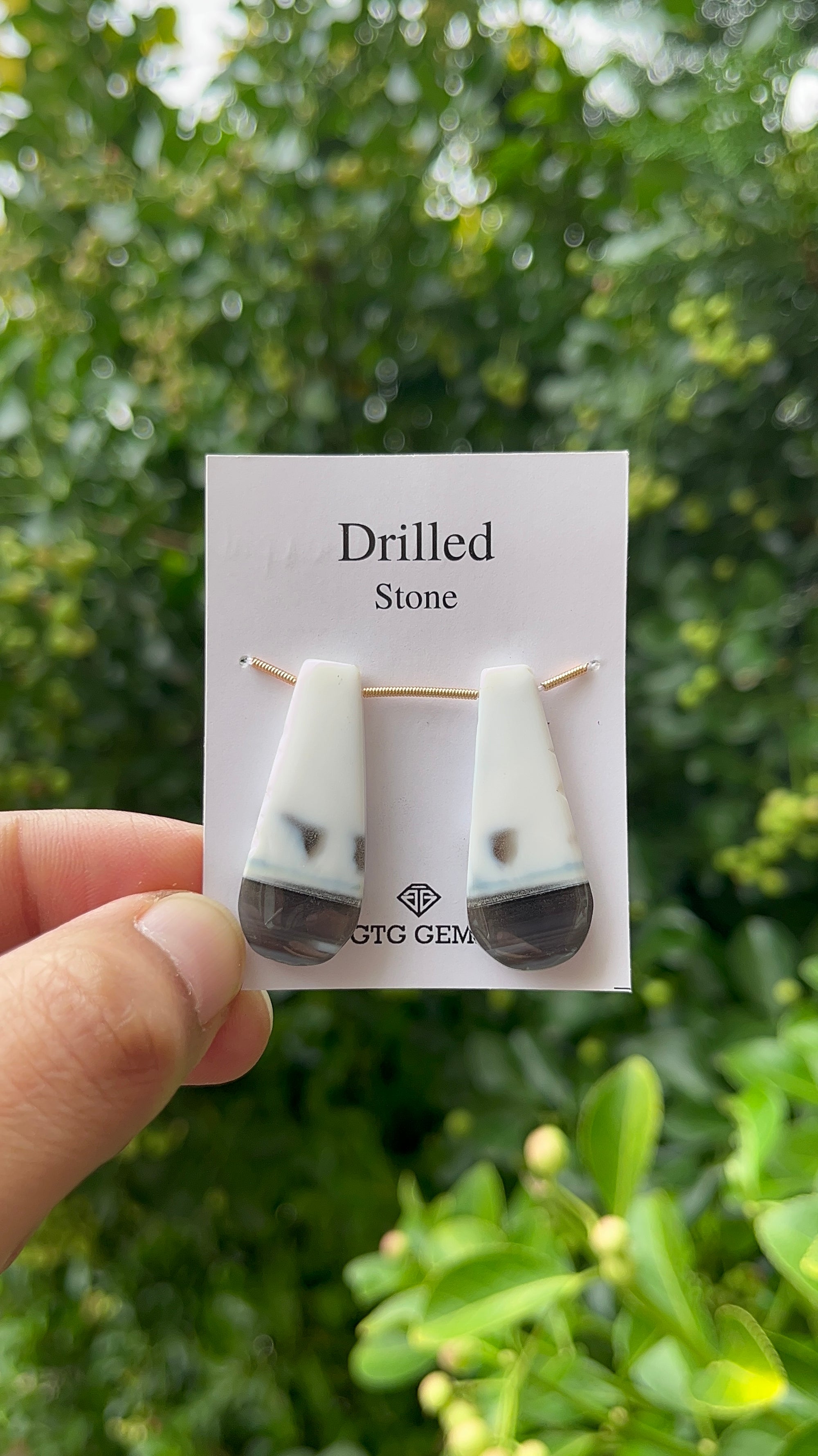 Drilled Blue Opal, 35x14mm Approximately 39 Carat (GTG-DOP-18)