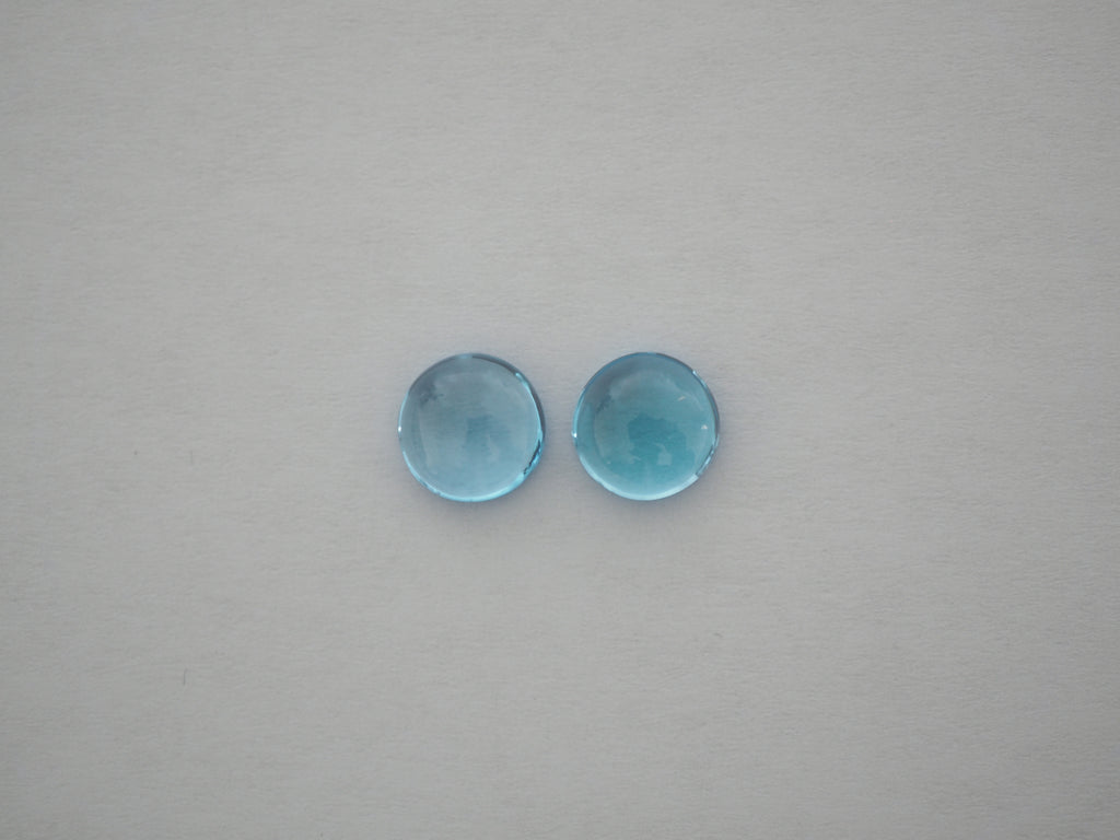 Swiss Blue Topaz Cabochon 8 mm