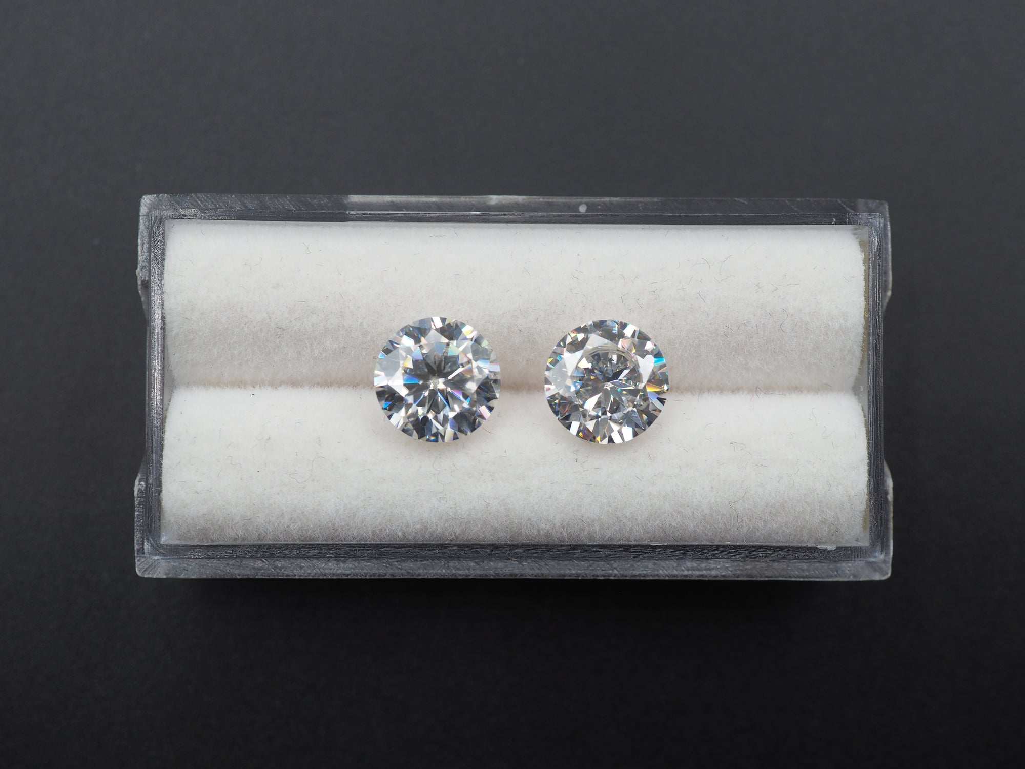 Moissanite Faceted 8 mm Matching Pair Approximately 3.40 Carat (GTG-MO-37)