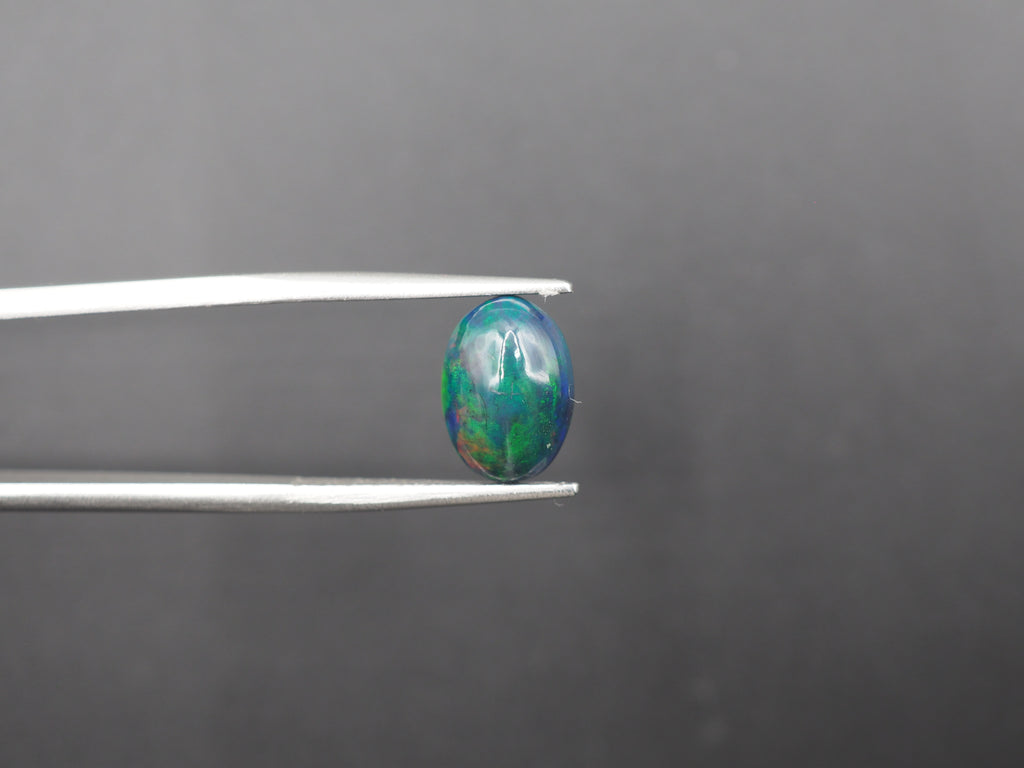 Ethiopian Black Opal Cabochon 11x8 mm Approximately 1.74 Carat (GTG-BOP-40)