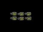 Peridot Silver Bezel, Single Connector, 7x5 mm, Peridot Charm (GTG-SBP-13)