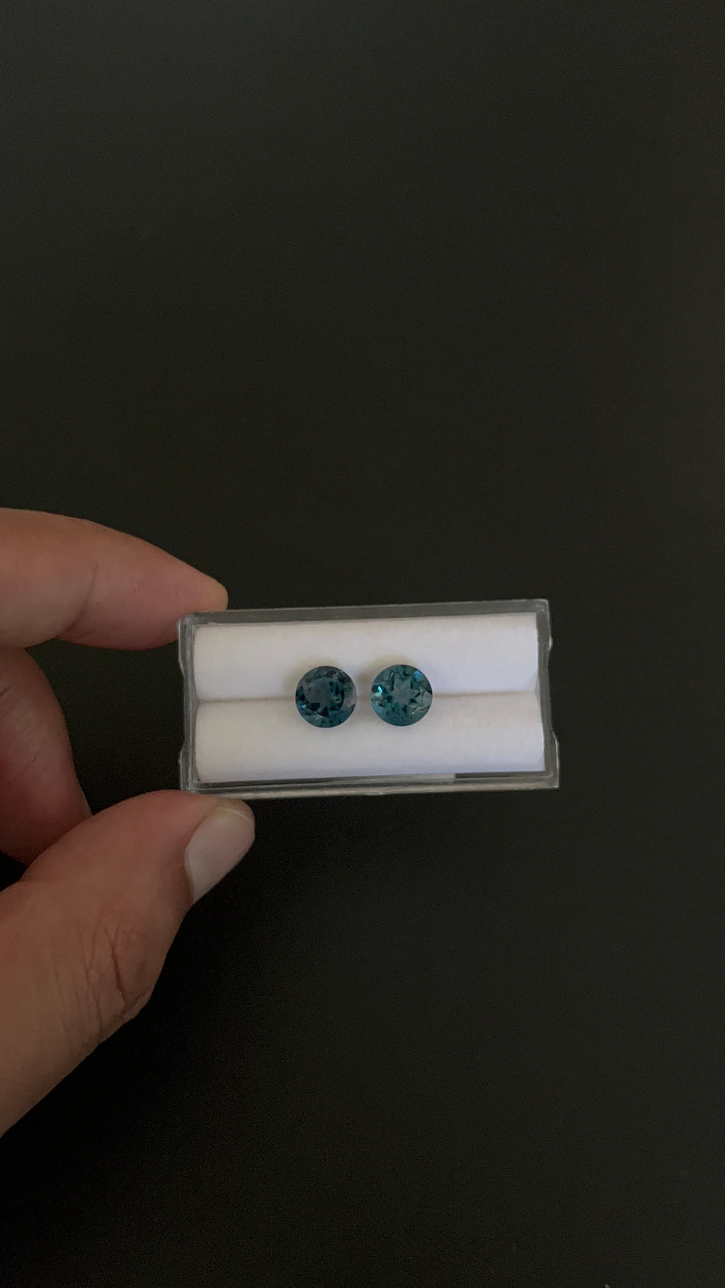 London Blue Topaz Faceted 8.2 mm Matching Pair Approximately 5.15 Carat (GTG-TO-97)