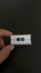 London Blue Topaz Faceted 8.1 mm Matching Pair Approximately 5.18 Carat (GTG-TO-99)