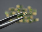Chrome Diopside 18K Gold Filled Bezel 6x4 mm, Single Connector, Diopside Charm, 1 Piece