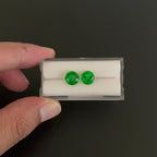 Green Topaz Faceted Matching Pair 8 mm, Approximately 4.77 Carat (GTG-GTO-29)