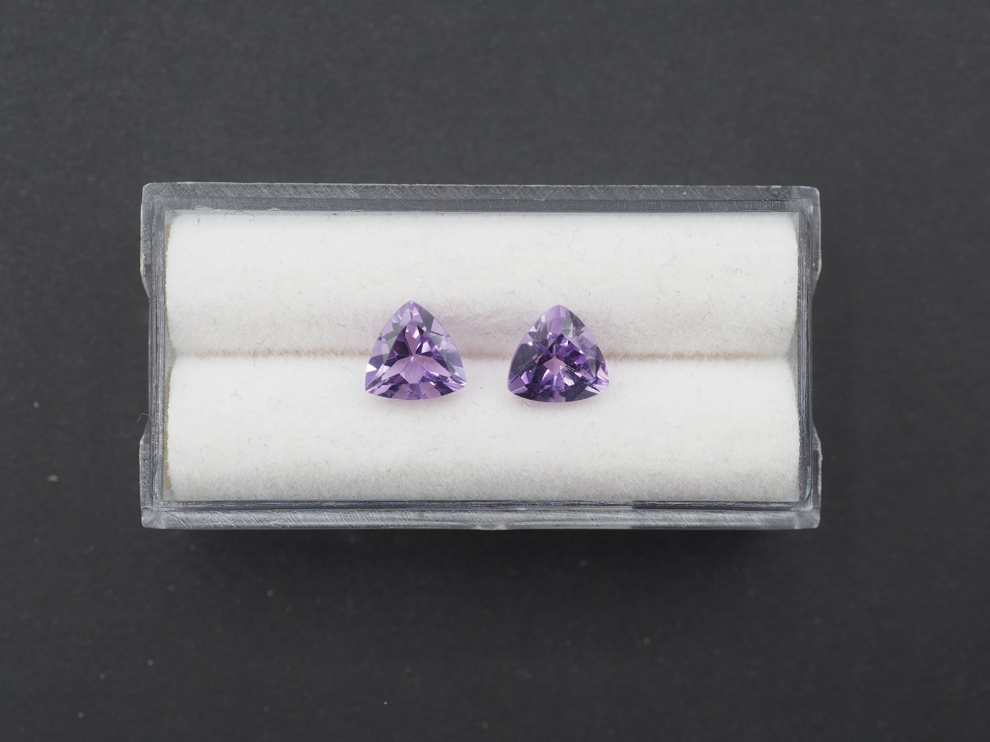 Amethyst Faceted 7x7 mm Matching Pair Approximately 2.10 Carat (GTG-AM-64)