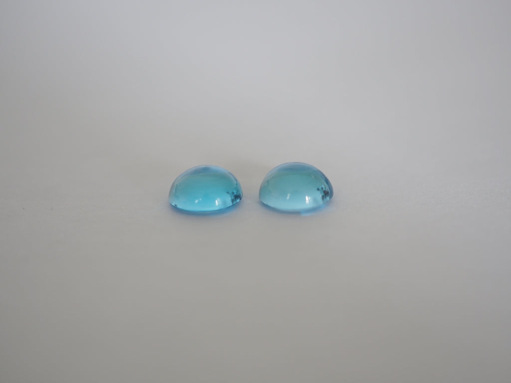 Swiss Blue Topaz Cabochon 8 mm