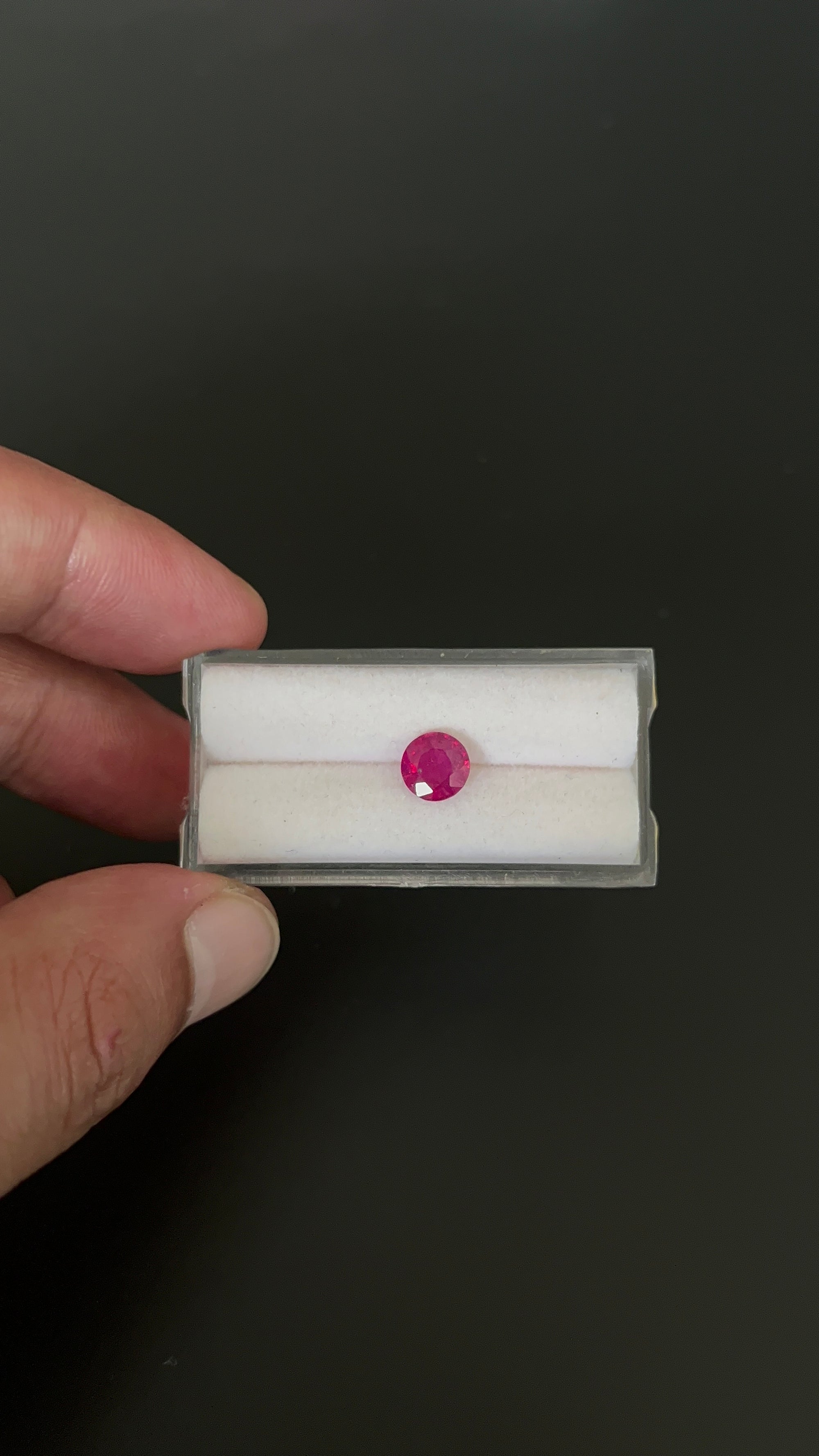 Ruby Faceted Gemstone 7.2mm