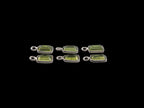 Peridot Silver Bezel, Single Connector, 7x5 mm, Peridot Charm (GTG-SBP-13)