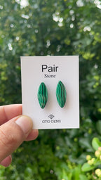 Malachite 24x9mm Matching Pair Cabochon Approximately 19.50 Carat (GTG-MMC-8)