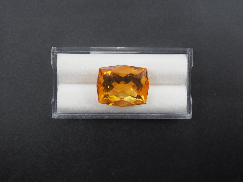 Citrine Faceted  Fancy Rectangle Shape 17.5 x 14.0 x 10.0 mm Single Piece Approximately 15.43 Carat