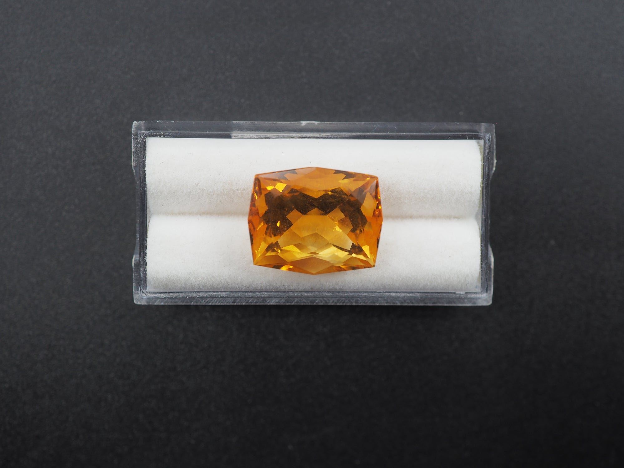 Citrine Faceted  Fancy Rectangle Shape 17.5 x 14.0 x 10.0 mm Single Piece Approximately 15.43 Carat