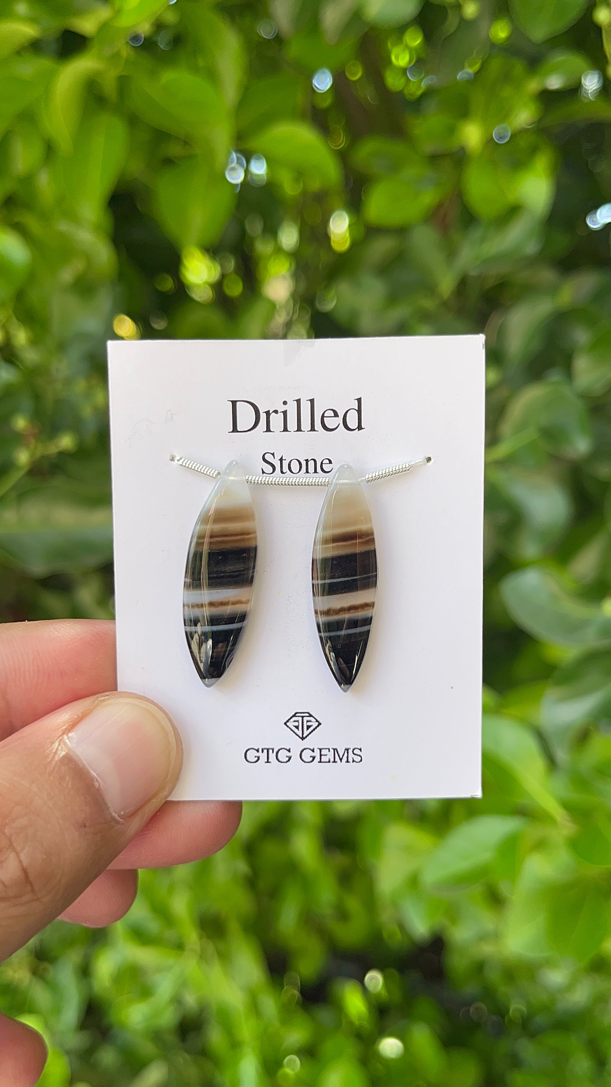 Suleimani Agate, Cabochon Drilled 31x10 mm Approximately 19 Carat (GTG-DMS-10)