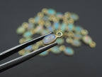 Opal 18K Gold Filled Bezel 6x4 mm, Single Connector, Opal Charm, 1 Piece