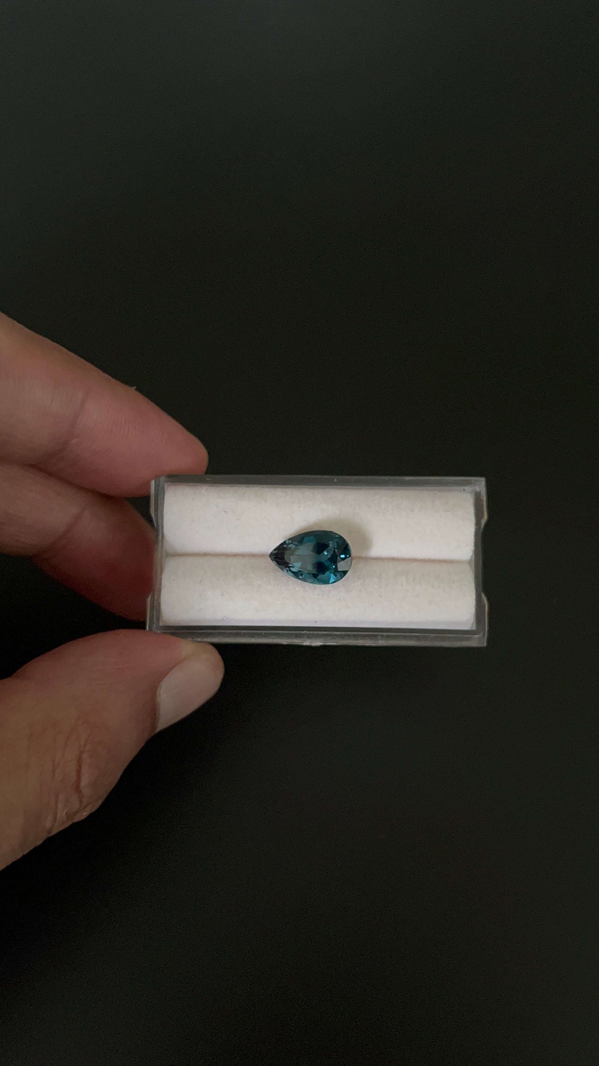 London Blue Topaz Faceted 12.2x7.9 mm Single piece Approximately 4.10 Carat (GTG-TO-86)