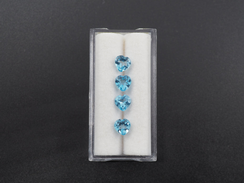 Faceted Heart Shape Apatite 6mm Approximately 3.66 Carat,