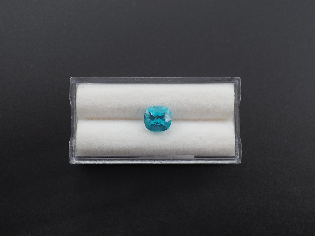 Faceted Neon Blue Apatite 7.8 x 7.3 x 6.04mm Approximately 2.30 Carat