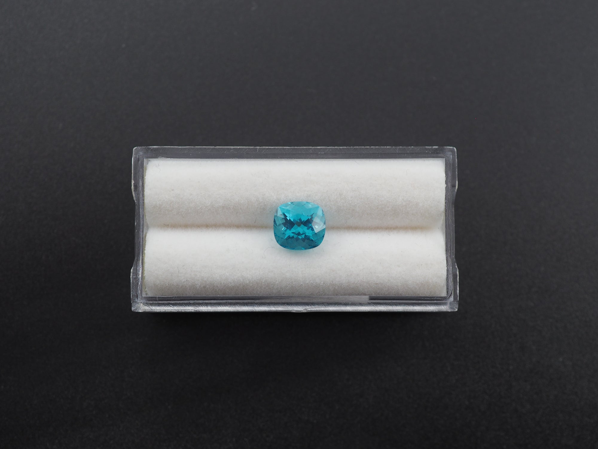 Faceted Neon Blue Apatite 7.8 x 7.3 x 6.04mm Approximately 2.30 Carat