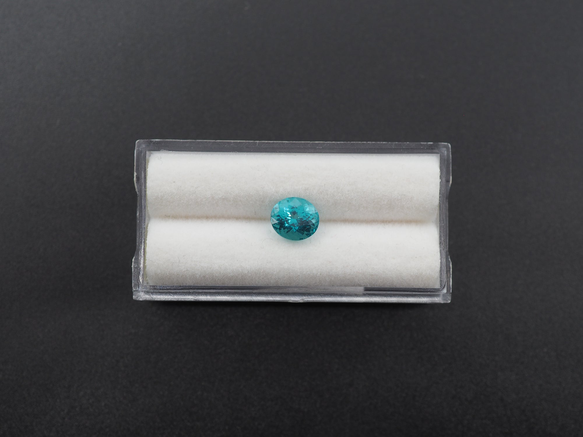 Faceted Blue Apatite Oval Shape 7.52 x 6.75 x 5.5mm Approximately 1.75 Carat