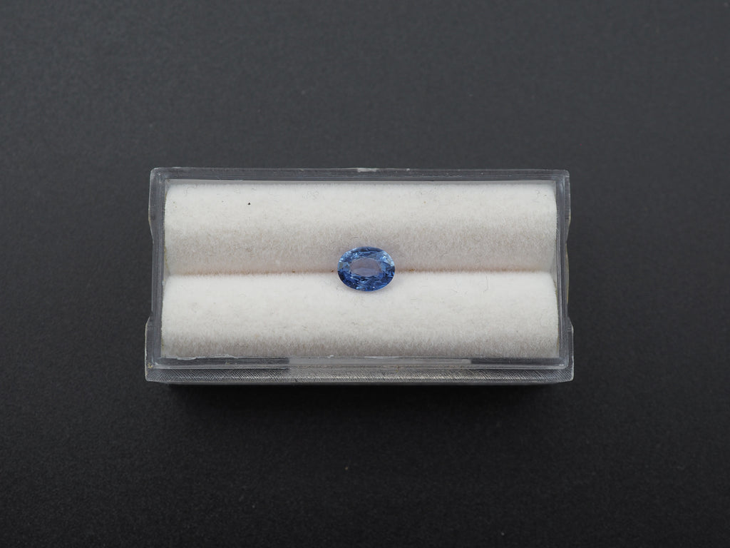 Blue Sapphire Faceted  Oval Shape 6.5 x 5.0 x 3.0 mm Single Piece  Approximately 0.93 Carat
