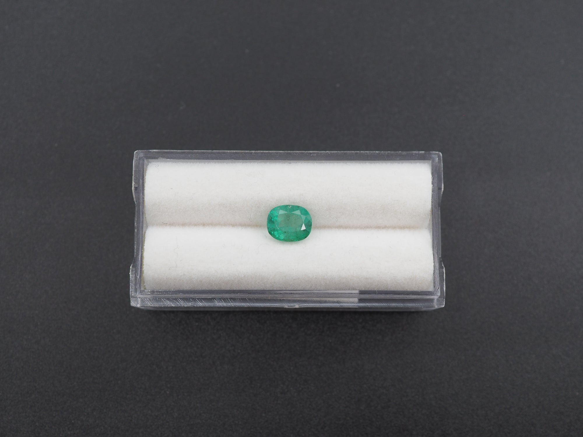 Zambian Faceted  Emerald Cushion Shape 7 x 6 x 4.4 mm Single Piece Approximately 1.19 Carat