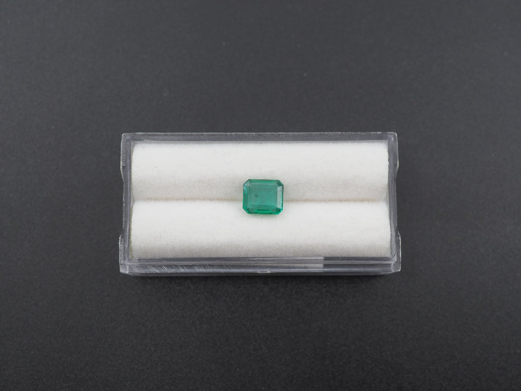 Natural Zambian Faceted Emerald  7.04x6.13x3.23 mm Single Piece Approximately 1.20 Carat (GTG-EM-25)