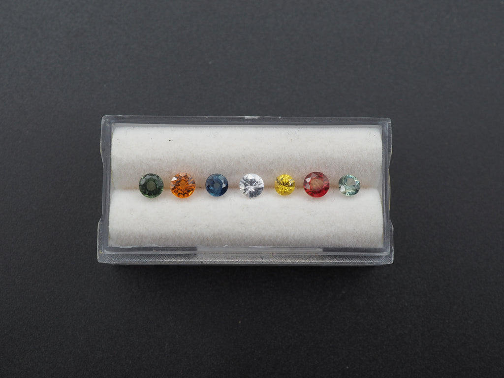 Fancy Sapphire Faceted  Round Shape 3.5 mm - 4.30 mm Approximately 2.22 Carat