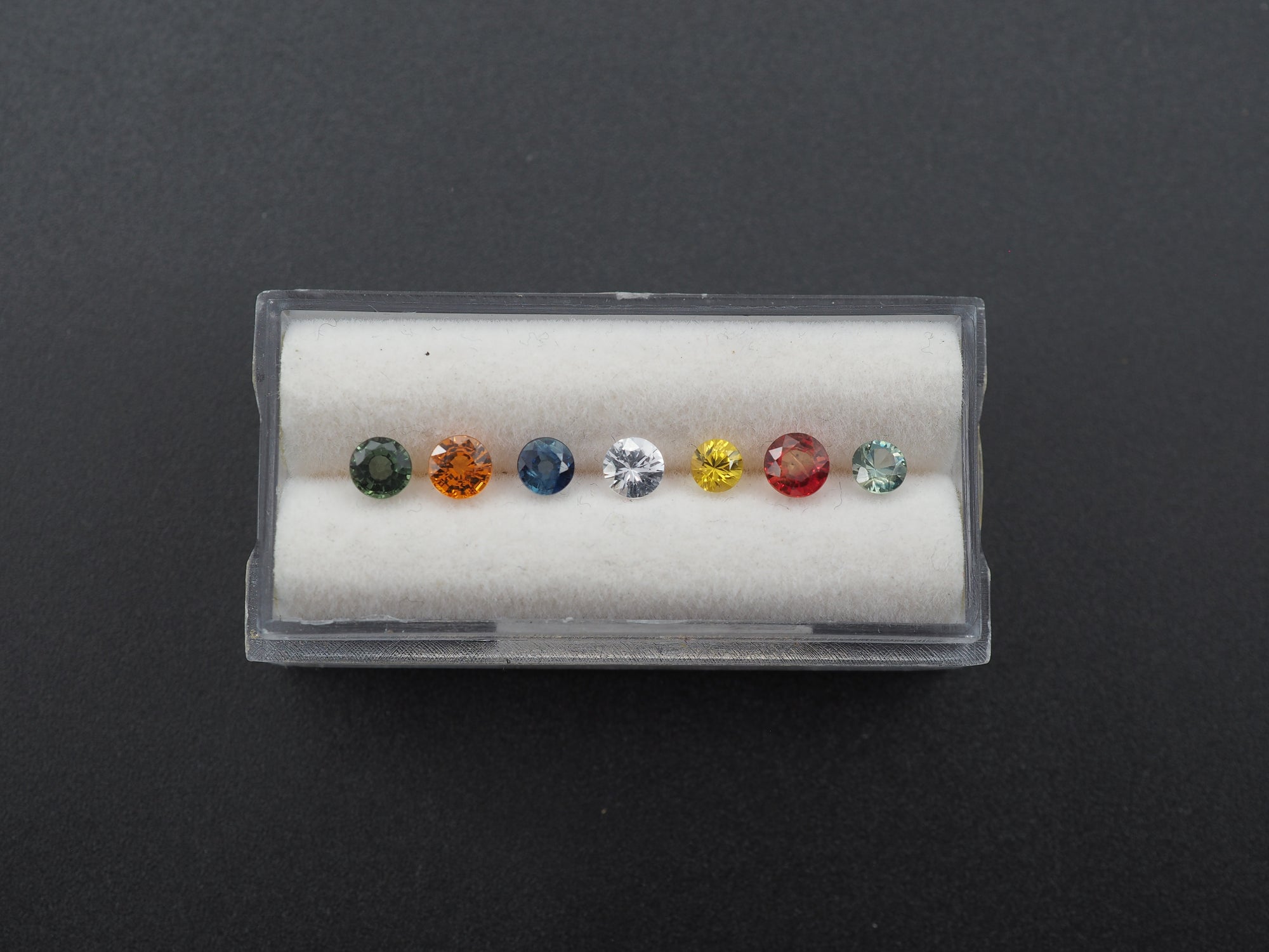 Fancy Sapphire Faceted  Round Shape 3.5 mm - 4.30 mm Approximately 2.22 Carat