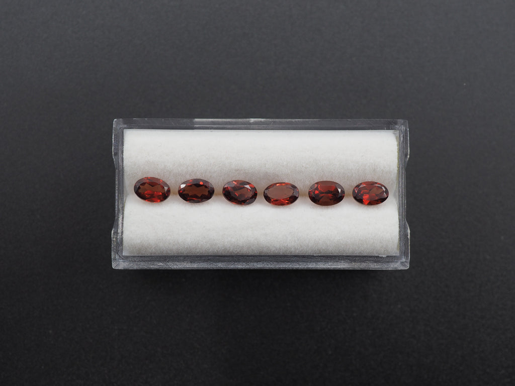 Rhodolite Garnet Faceted Oval Shape 6 x 4 mm Approximately 3.50 Carat, 6 Pieces