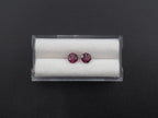 Rhodolite Garnet Faceted Round 5mm Approximately 1.64 Carat, 2 Pieces