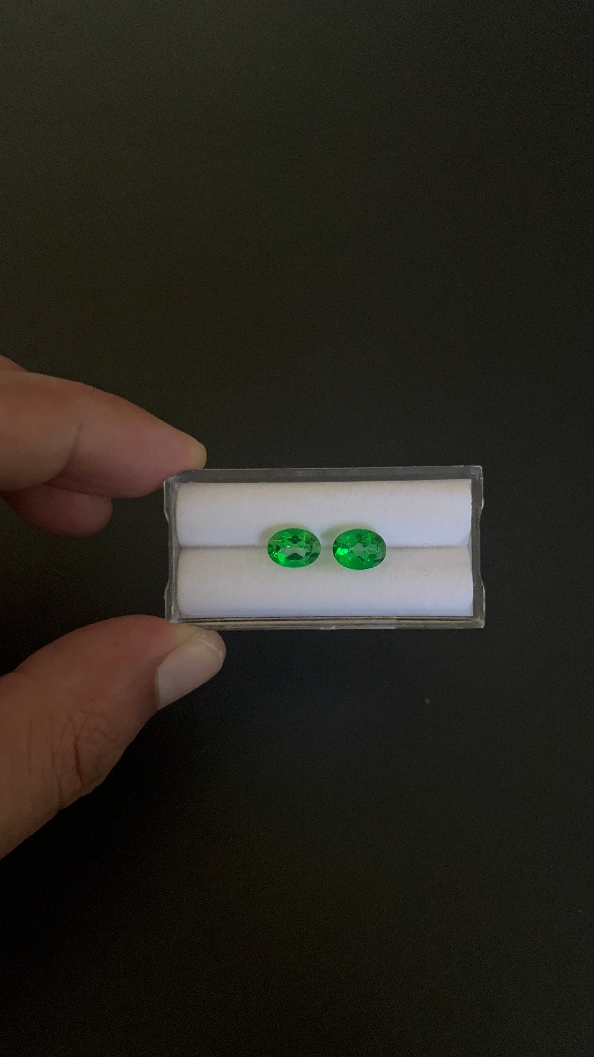 Green Topaz, Faceted Matching Pair  8.2x6.3 mm, Approximately 3.32 Carat (GTG-GTO-7)