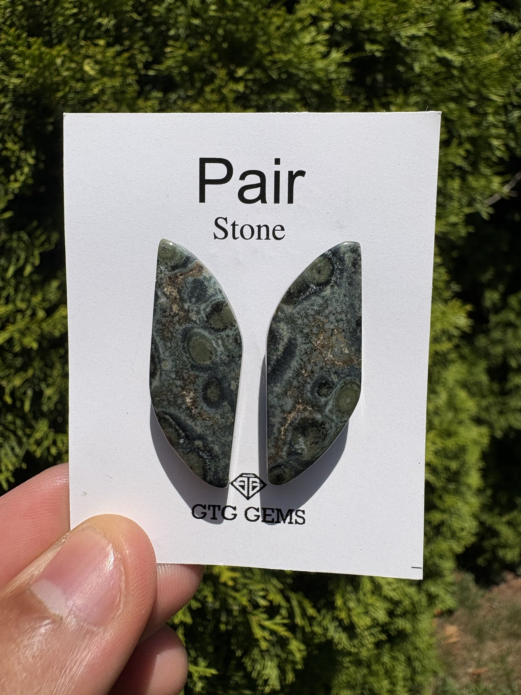 Star Galaxy Matching Pair Cabochon 34x13 mm, Approximately 33.50 carat (GTG-MSG-1)