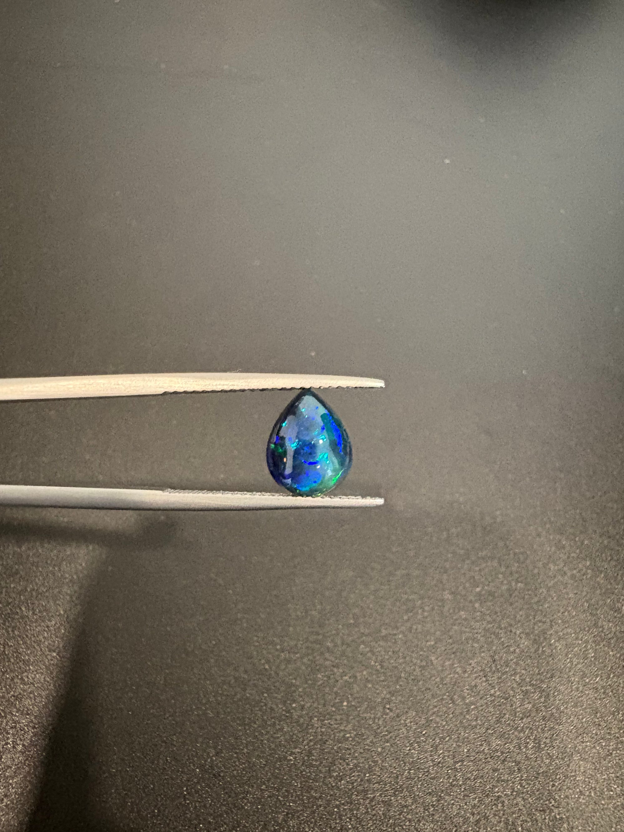 Black Opal teardrop 10x8mm approximately 1.25 carat(GTG-BOP-3)