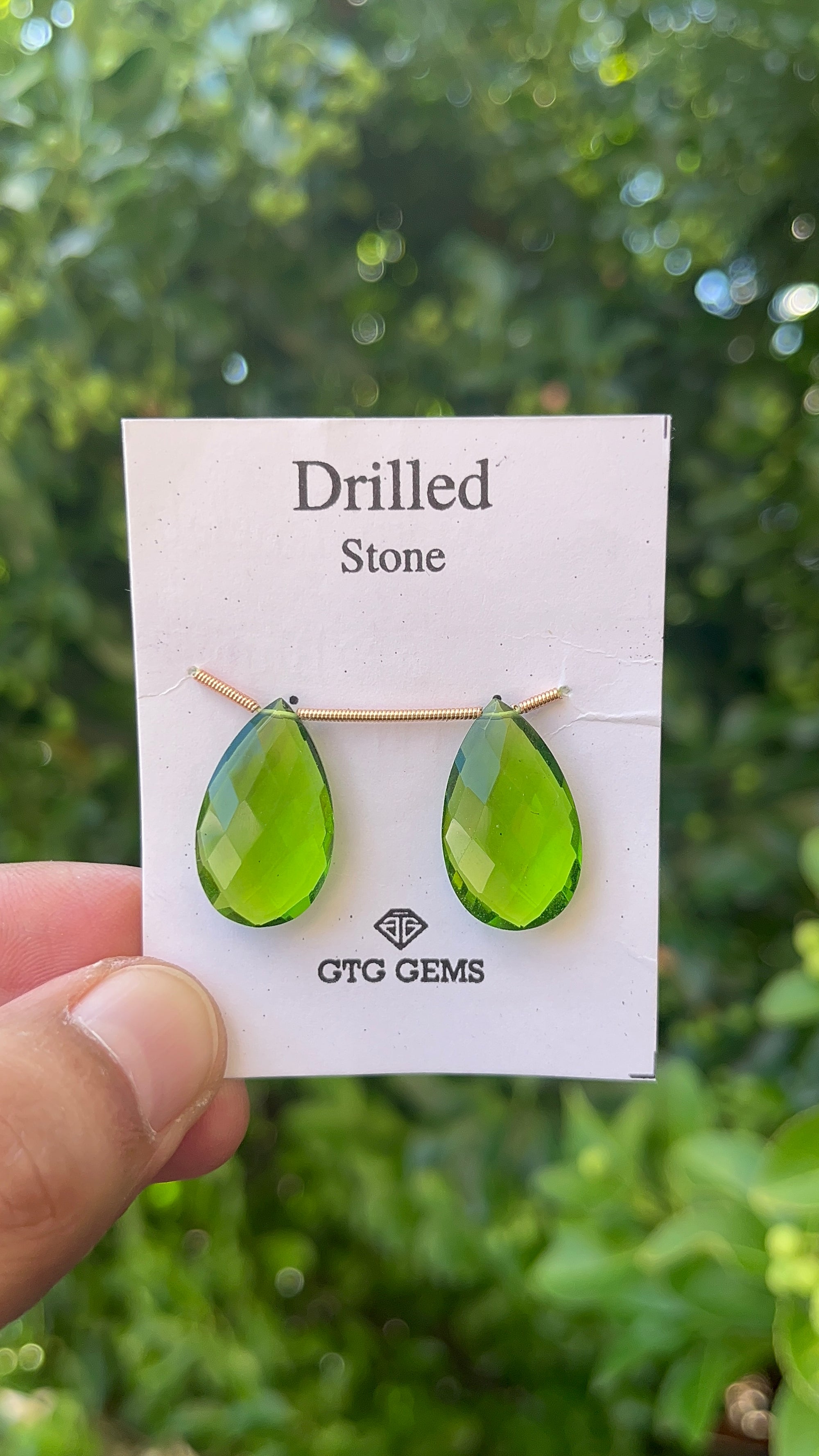 Drilled Peridot Hydro 22x13 mm Approximately 21 Carat (GTG-HP-5)