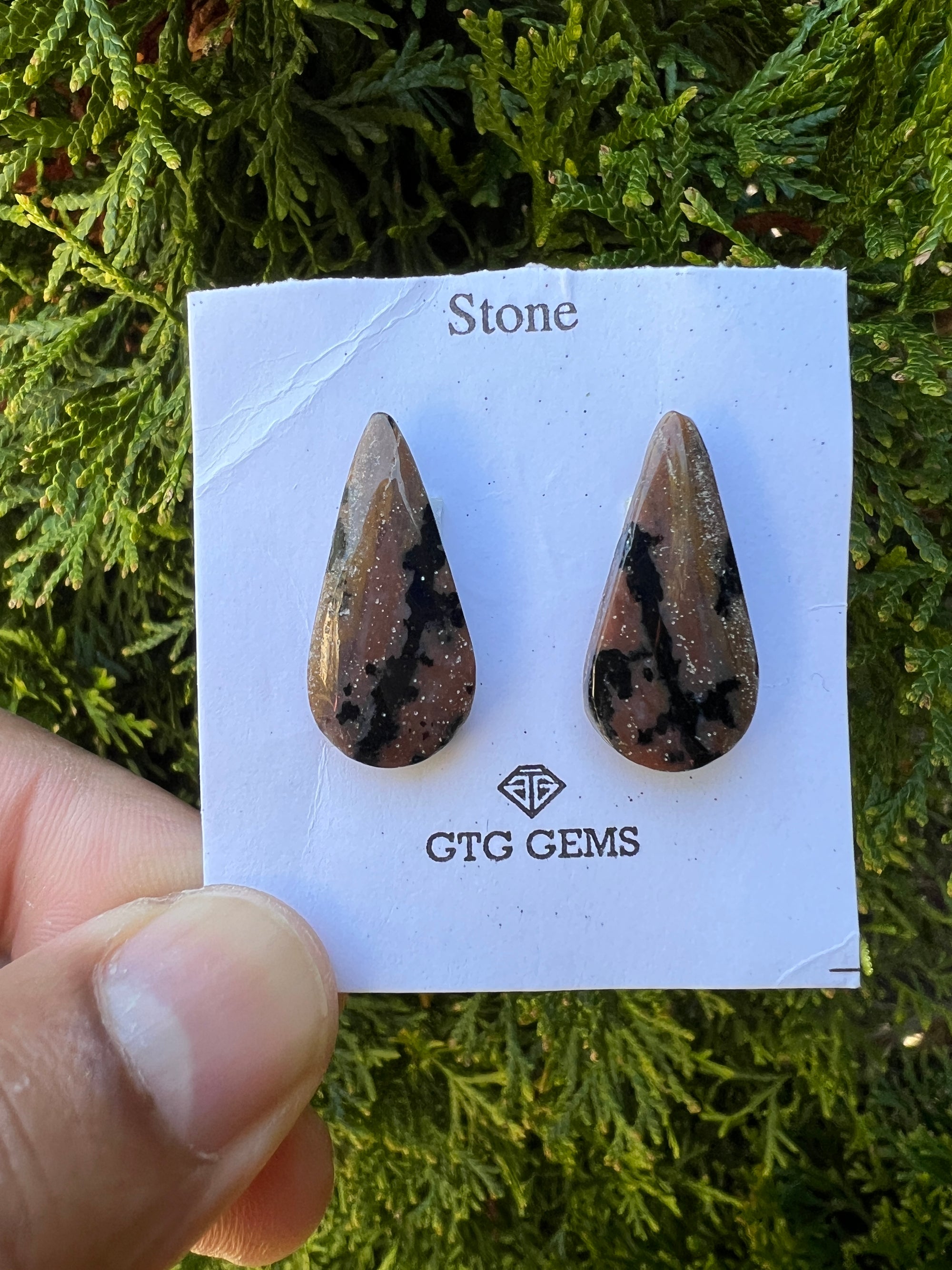 Jasper matching pair 26x12mm approximately 20 carat (GTG-MHDO-3)