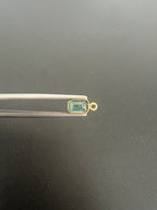 Gold Filled Zambian Emerald 8x6 mm Single Piece, Emerald Charm