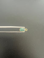 Gold Filled Zambian Emerald 8x6 mm Single Piece, Emerald Charm
