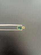 Gold Filled Zambian Emerald 8x6 mm Single Piece, Emerald Charm
