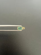 Gold Filled Zambian Emerald 8x6 mm Single Piece, Emerald Charm