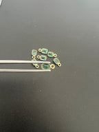 Gold Filled Zambian Emerald 6x5 mm Single Piece, Emerald Charm